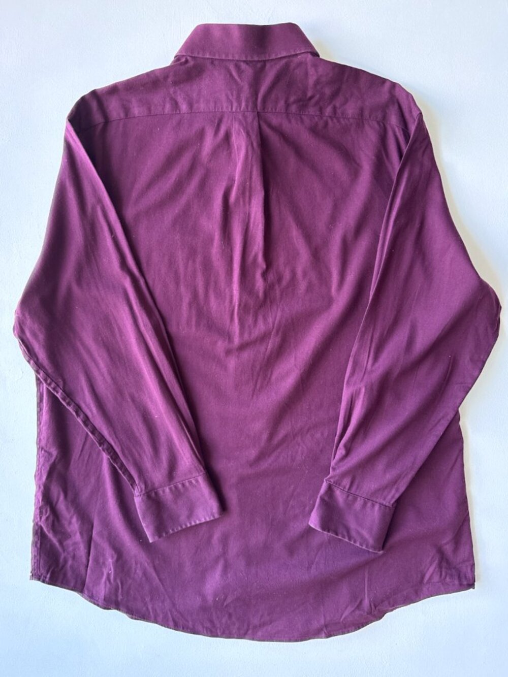 Lauren Ralph Lauren Button Down Shirt Stretch Cotton Long Sleeve Burgundy XL 17 - Picture 3 of 6